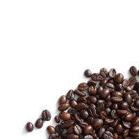 coffee beans isolated on white background - coffee stockfoto's en -beelden