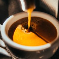 coffee machine pouring out espresso shot. - coffee stock pictures, royalty-free photos & images