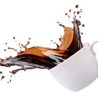 coffee splashing out of cup, illustration - coffee stock illustrations