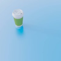 coffee to go cup on light blue ground, 3d rendering - junk food stock illustrations