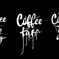 coffee typography - junk food stock illustrations