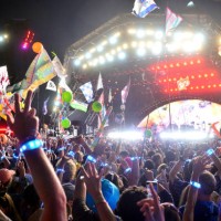 Coldplay perform on the Pyramid stage during day four of Glastonbury Festival 2024 at Worthy Farm, Pilton on June 29, 2024 in Glastonbury, England....