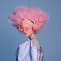 collage with woman and greek goddess wearing headphones - fashion stock pictures, royalty-free photos & images