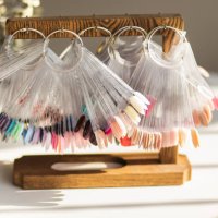 collection of nails color polish samples. - nails art stock pictures, royalty-free photos & images