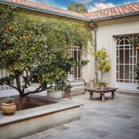 colonial style interior patio - garden decoration stock pictures, royalty-free photos & images