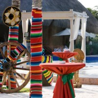 colorful cinco de mayo decorations at tropical resort, nobody - home decoration stock pictures, royalty-free photos & images