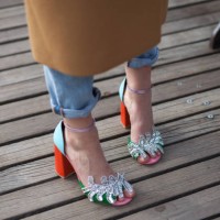 colorful fashionable women's footwear - fashion stock pictures, royalty-free photos & images