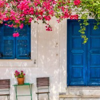 colorful flower decorating front of house - garden decoration stock pictures, royalty-free photos & images