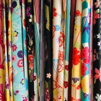 colorful kimono - fashion stock pictures, royalty-free photos & images
