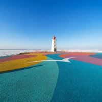 colorful road by the sea - travel stock pictures, royalty-free photos & images