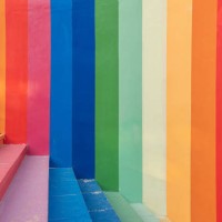 colorful stairs and colorful wall background - home decoration stock pictures, royalty-free photos & images