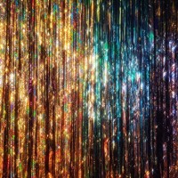 colorful tinsel glitter curtain - home decoration stockfoto's en -beelden