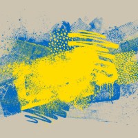 colorful ukrainian grunge textures and paint patterns vector - fashion stock illustrations