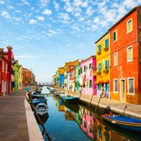 colourful burano - travel stock pictures, royalty-free photos & images