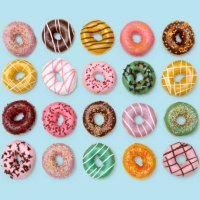 colourful doughnuts - junk food stock pictures, royalty-free photos & images