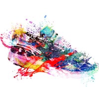 colourful sneaker illustration - fashion stock pictures, royalty-free photos & images