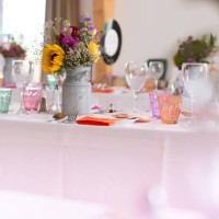 colourful wedding flowers - garden decoration stock pictures, royalty-free photos & images