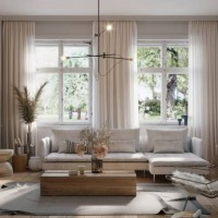 comfortable living room with sofa and windows - home decoration stock pictures, royalty-free photos & images