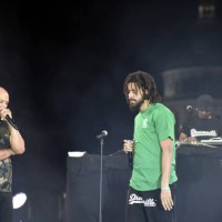 Common and J. Cole perform during the Imagine Justice concert at Capitol Mall on August 21, 2017 in Sacramento, California.