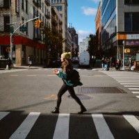 commuter having a pizza slice on the go in nyc - junk food stock pictures, royalty-free photos & images