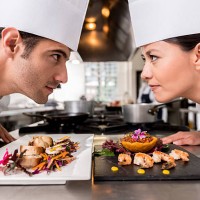 competitive chefs - food stock pictures, royalty-free photos & images