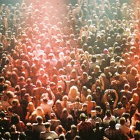 concert crowd from above - concert stock pictures, royalty-free photos & images