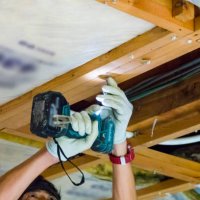 construction worker remodeling home - home decoration stock pictures, royalty-free photos & images