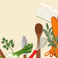cooking food and vegetables background - food stock illustrations