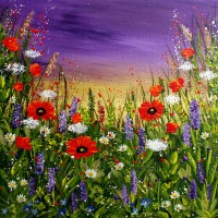 country meadow flowers - garden decoration stock illustrations