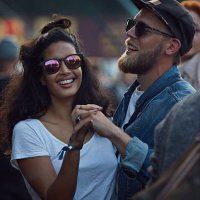 couple dancing at concert outside - concert stock pictures, royalty-free photos & images