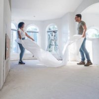 couple renovating a new home - home decoration stock pictures, royalty-free photos & images