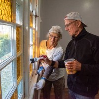 couple renovating their old house. - home decoration stock pictures, royalty-free photos & images