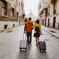couple visiting valencia - travel stock pictures, royalty-free photos & images