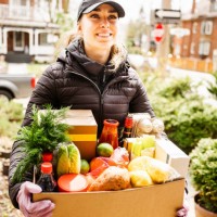 covid-19, home food delivery during lockdown - junk food stock pictures, royalty-free photos & images