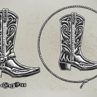 cowboy boots and lasso - fashion stock illustrations