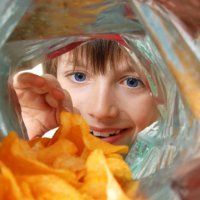 crisp monster - junk food stock pictures, royalty-free photos & images