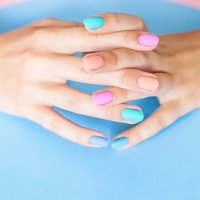 crop woman with perfect manicure - nails art stock pictures, royalty-free photos & images