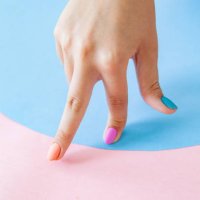 crop woman with walking fingers in studio - nails art stock pictures, royalty-free photos & images