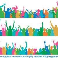 crowd (all people are complete- clipping paths hide the legs) - concert stock illustrations