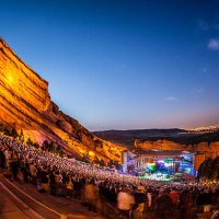 crowd at red rocks amphitheatre in morrison, co - concert stock pictures, royalty-free photos & images
