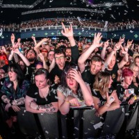 Crowd enjoys Electric Callboy performance at O2 Academy Birmingham on October 28, 2023 in Birmingham, England.
