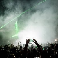 crowd in a concert - concert stock pictures, royalty-free photos & images