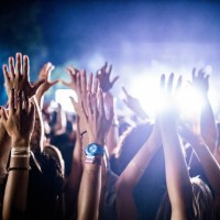 crowd on a music festival! - concert stock pictures, royalty-free photos & images