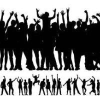 crowd (people are complete and moveable, see people underneath) - concert stock illustrations