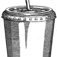 cup with a straw drawing - junk food stock illustrations
