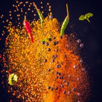 curry spice mix food explosion - food stock pictures, royalty-free photos & images