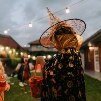 cute little witch - garden decoration stock pictures, royalty-free photos & images