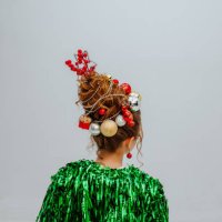 cute teen girl with hairdressers posing in studio. - hairstyle stock pictures, royalty-free photos & images