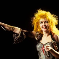 Cyndi Lauper performing at a WNEW Christmas Concert at Madison Square Garden in New York City on December 19, 1986.