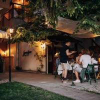 dîner dans la cour arrière - garden decoration photos et images de collection